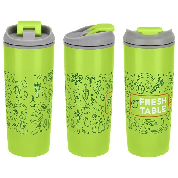 Olympia 17 oz Stainless Steel/Polypropylene Tumbler with Fli - Olympia 17 oz Stainless Steel/Polypropylene Tumbler with Fli - Image 3 of 4