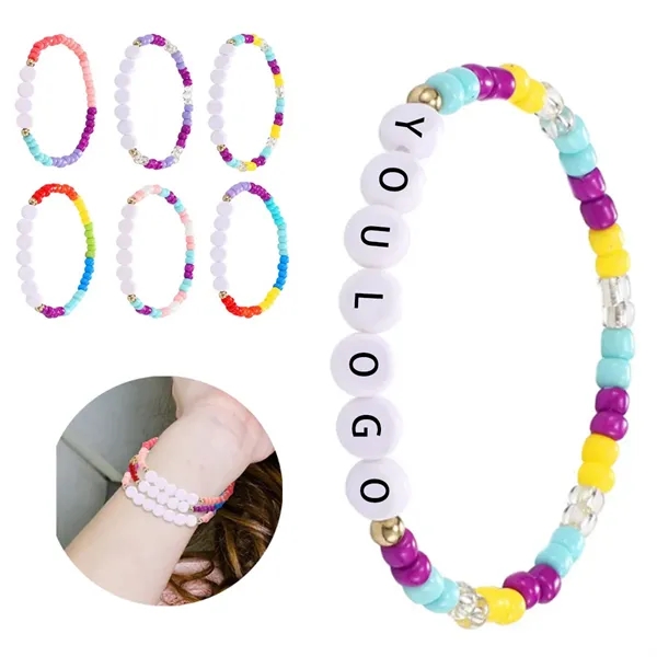 Custom Beaded Letter Bracelet - Custom Beaded Letter Bracelet - Image 0 of 3