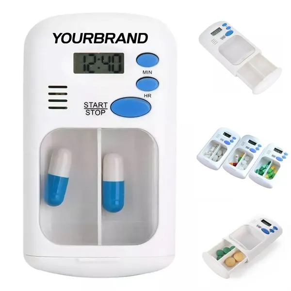 Mini Smart Pill Organizer with Timer - Mini Smart Pill Organizer with Timer - Image 0 of 4