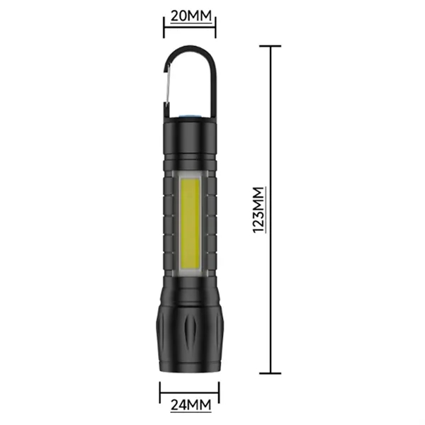 Rechargeable LED Flashlight with COB Side Light - Rechargeable LED Flashlight with COB Side Light - Image 1 of 4