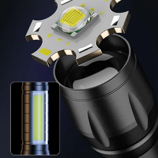 Rechargeable LED Flashlight with COB Side Light - Rechargeable LED Flashlight with COB Side Light - Image 2 of 4