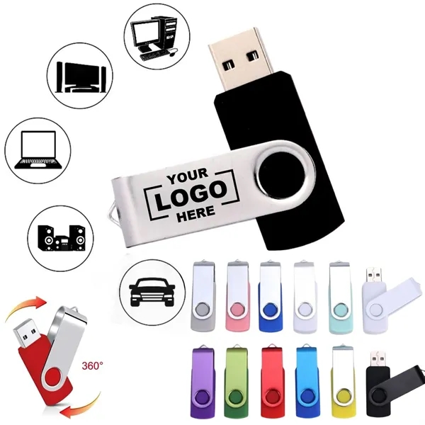 Custom Swivel USB Drive With Metal Engraving 4G - Custom Swivel USB Drive With Metal Engraving 4G - Image 6 of 6