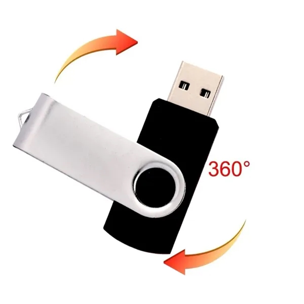 Custom Swivel USB Drive With Metal Engraving 4G - Custom Swivel USB Drive With Metal Engraving 4G - Image 2 of 6