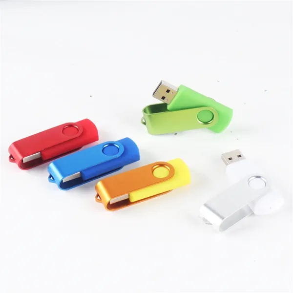 Custom Swivel USB Drive With Metal Engraving 4G - Custom Swivel USB Drive With Metal Engraving 4G - Image 1 of 6