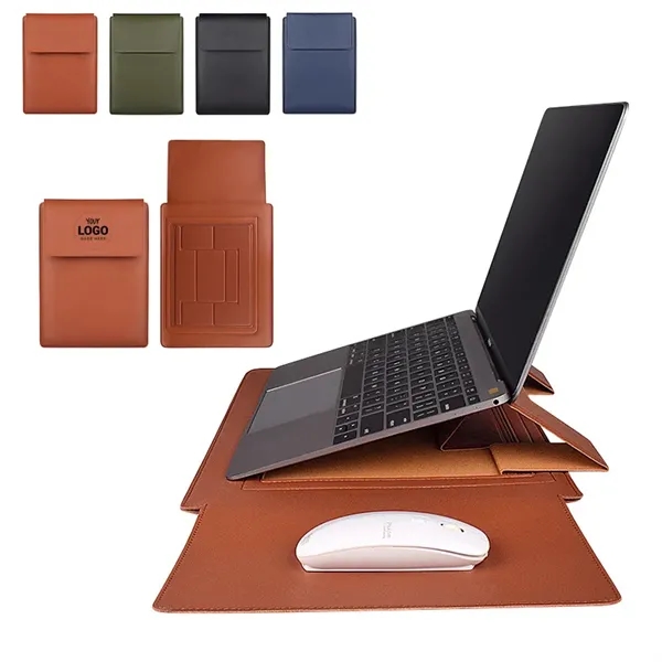 PU Leather Laptop Case with Stand - PU Leather Laptop Case with Stand - Image 0 of 5