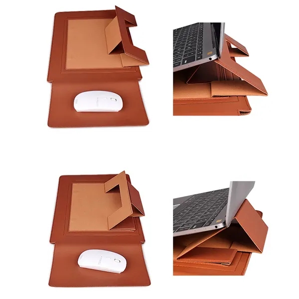 PU Leather Laptop Case with Stand - PU Leather Laptop Case with Stand - Image 3 of 5