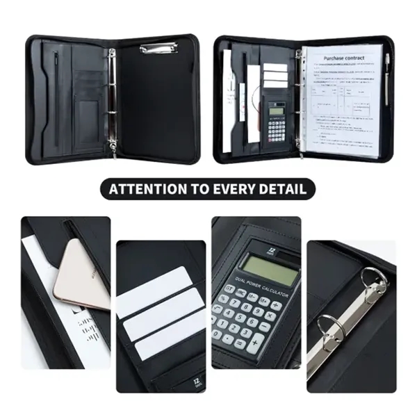 Premium Business Portfolio with Zipper - Premium Business Portfolio with Zipper - Image 1 of 5