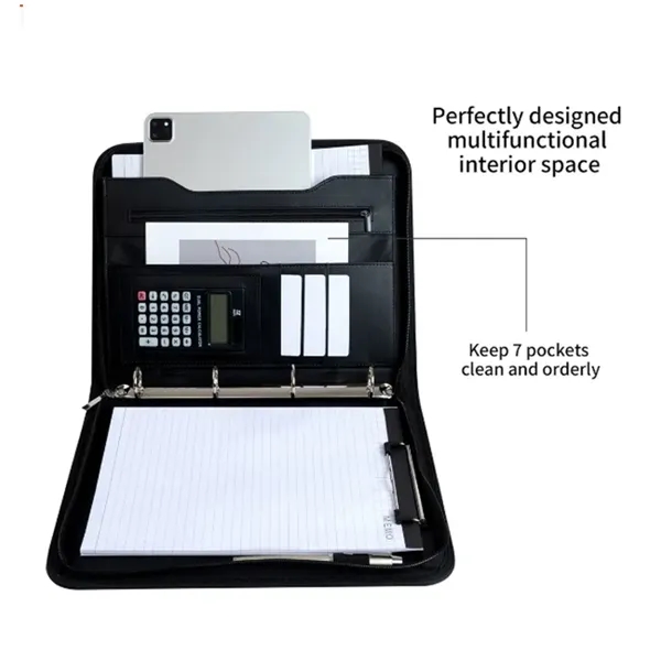 Premium Business Portfolio with Zipper - Premium Business Portfolio with Zipper - Image 2 of 5