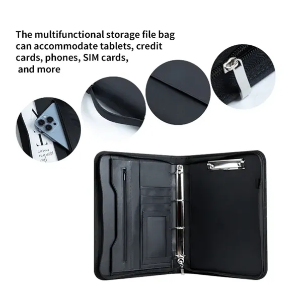 Premium Business Portfolio with Zipper - Premium Business Portfolio with Zipper - Image 3 of 5