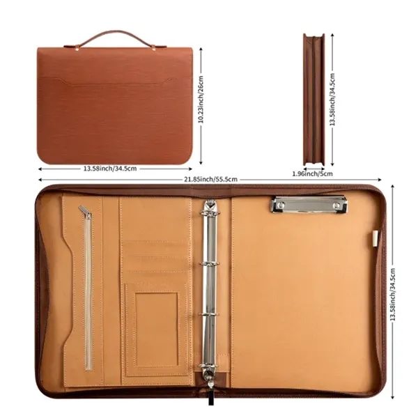Premium Business Portfolio with Zipper - Premium Business Portfolio with Zipper - Image 5 of 5