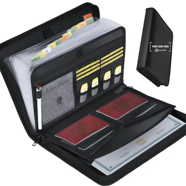 Fireproof Accordion File Organizer with Multi Pockets - Fireproof Accordion File Organizer with Multi Pockets - Image 0 of 5