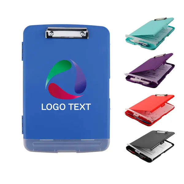 Plastic Storage Clipboard with Pen Holder - Plastic Storage Clipboard with Pen Holder - Image 0 of 5