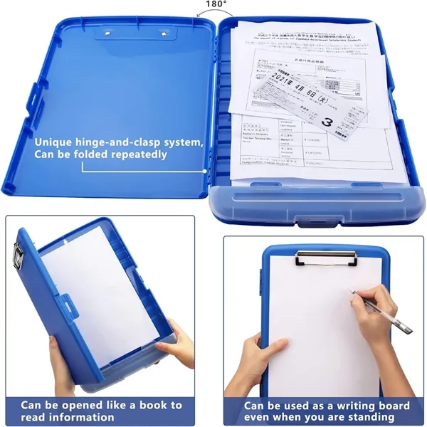Plastic Storage Clipboard with Pen Holder - Plastic Storage Clipboard with Pen Holder - Image 3 of 5