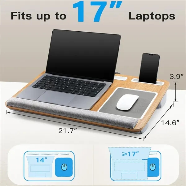 Lap Laptop Desk with Wrist Pad - Lap Laptop Desk with Wrist Pad - Image 4 of 6