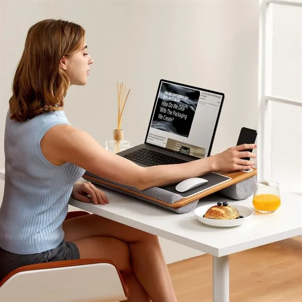 Lap Laptop Desk with Wrist Pad - Lap Laptop Desk with Wrist Pad - Image 5 of 6