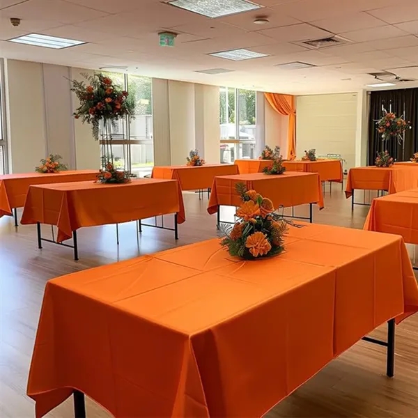 Single Piece Pack of One-Time Use Plastic Tablecloth - Single Piece Pack of One-Time Use Plastic Tablecloth - Image 4 of 4