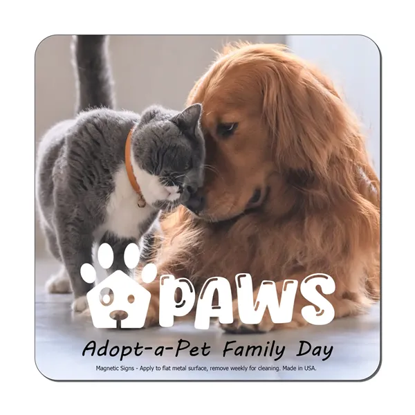Square 5" x 5" Magnetic Sign - Full-Color - Square 5" x 5" Magnetic Sign - Full-Color - Image 0 of 1
