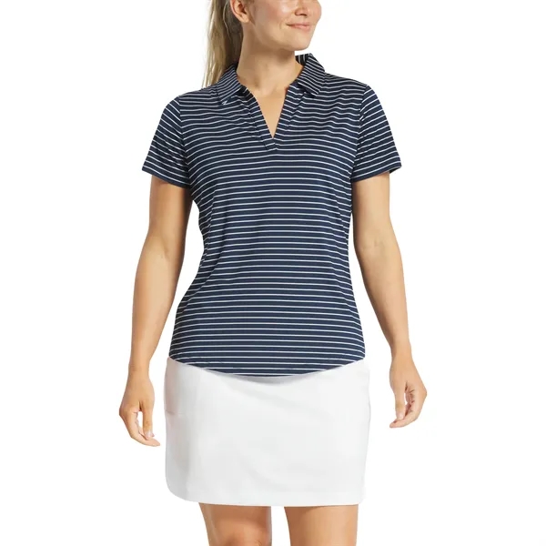 FootJoy Women's Short Sleeve Open Collar Stripe Shirt - FootJoy Women's Short Sleeve Open Collar Stripe Shirt - Image 0 of 2