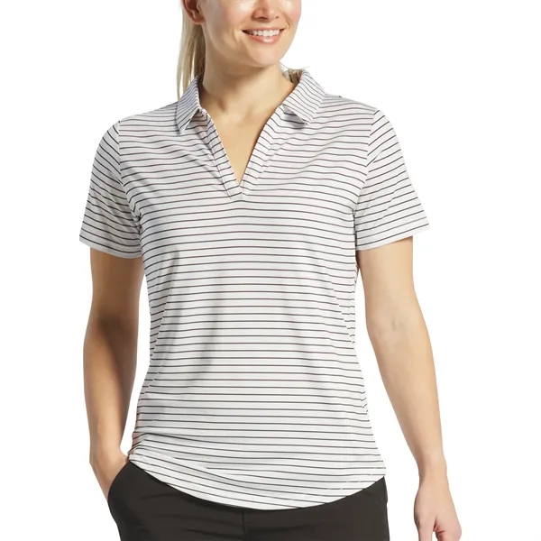 FootJoy Women's Short Sleeve Open Collar Stripe Shirt - FootJoy Women's Short Sleeve Open Collar Stripe Shirt - Image 1 of 2