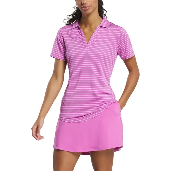 FootJoy Women's Short Sleeve Open Collar Stripe Shirt - FootJoy Women's Short Sleeve Open Collar Stripe Shirt - Image 2 of 2