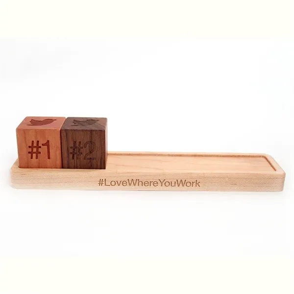 Employee Anniversary Desktop Wood Blocks with Tray - Employee Anniversary Desktop Wood Blocks with Tray - Image 11 of 13