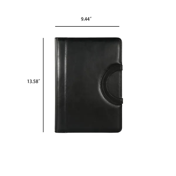 Leather Padfolio Portfolio with Hidden Handle Folder Bag - Leather Padfolio Portfolio with Hidden Handle Folder Bag - Image 1 of 5