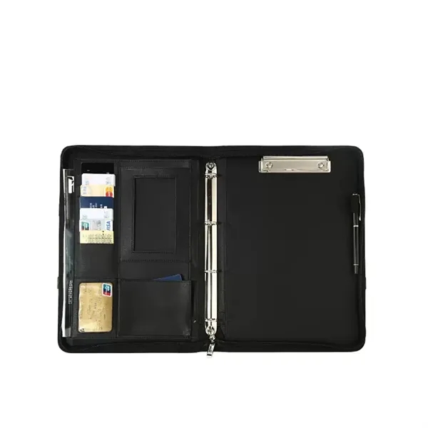Leather Padfolio Portfolio with Hidden Handle Folder Bag - Leather Padfolio Portfolio with Hidden Handle Folder Bag - Image 3 of 5