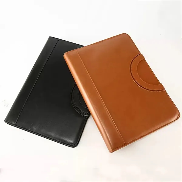 Leather Padfolio Portfolio with Hidden Handle Folder Bag - Leather Padfolio Portfolio with Hidden Handle Folder Bag - Image 5 of 5