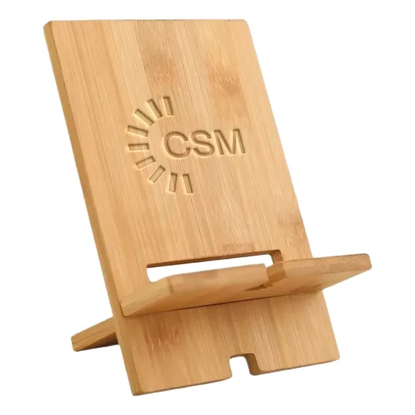 Eco-Friendly Bamboo Cell Phone Stand - Eco-Friendly Bamboo Cell Phone Stand - Image 0 of 4