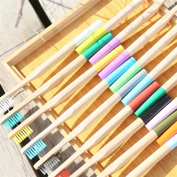 Bamboo Toothbrush With Eco Friendly Bristles And Custom - Bamboo Toothbrush With Eco Friendly Bristles And Custom - Image 3 of 4