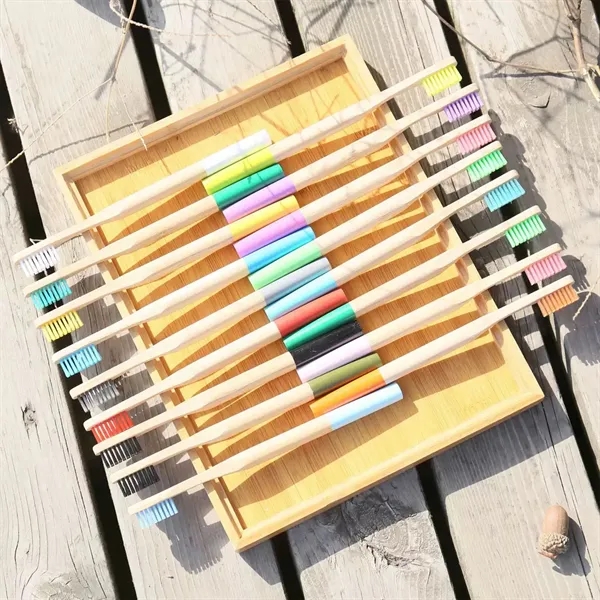Bamboo Toothbrush With Eco Friendly Bristles And Custom - Bamboo Toothbrush With Eco Friendly Bristles And Custom - Image 4 of 4