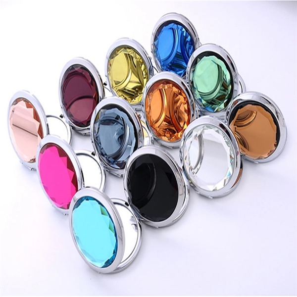 Round Cosmetic Folding Travel Compact Mirror - Round Cosmetic Folding Travel Compact Mirror - Image 0 of 2