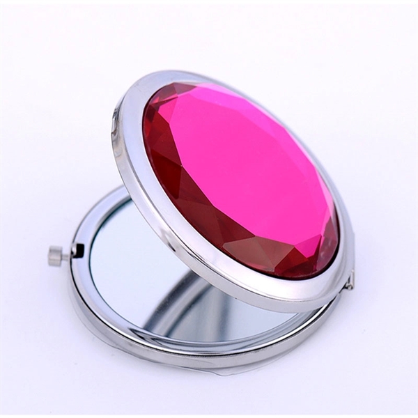 Round Cosmetic Folding Travel Compact Mirror - Round Cosmetic Folding Travel Compact Mirror - Image 1 of 2