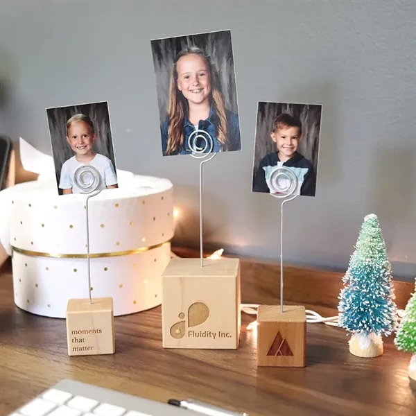 Personalized Wooden Photo Holder Block - Personalized Wooden Photo Holder Block - Image 1 of 11