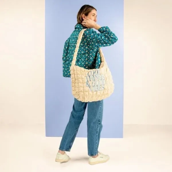 CARRYALL SHOULDER BAG - CLOUD QUILTED MATERIAL - CARRYALL SHOULDER BAG - CLOUD QUILTED MATERIAL - Image 0 of 8