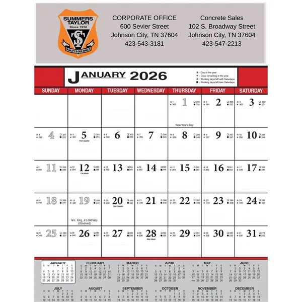Contractor's 13-Sheet Calendar - Contractor's 13-Sheet Calendar - Image 0 of 0