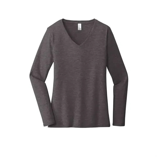 District Women's Very Important Tee Long Sleeve V-Neck. - District Women's Very Important Tee Long Sleeve V-Neck. - Image 3 of 5