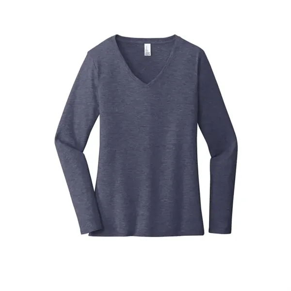 District Women's Very Important Tee Long Sleeve V-Neck. - District Women's Very Important Tee Long Sleeve V-Neck. - Image 4 of 5