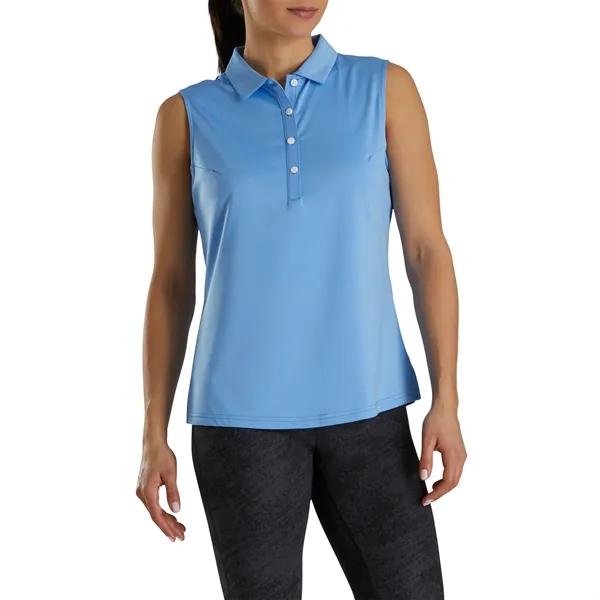 FootJoy Women's Solid Lisle Sleeveless Shirt - FootJoy Women's Solid Lisle Sleeveless Shirt - Image 2 of 3