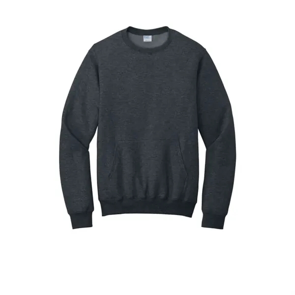 Port & Company Core Fleece Crewneck Pocket Sweatshirt - Port & Company Core Fleece Crewneck Pocket Sweatshirt - Image 3 of 8