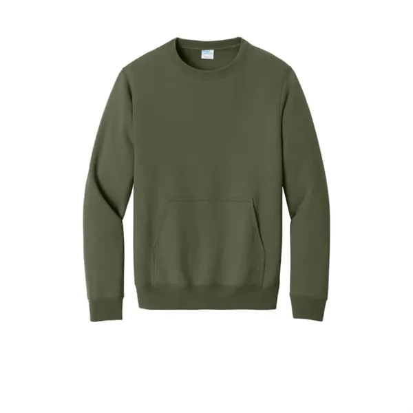 Port & Company Core Fleece Crewneck Pocket Sweatshirt - Port & Company Core Fleece Crewneck Pocket Sweatshirt - Image 6 of 8
