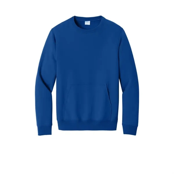 Port & Company Core Fleece Crewneck Pocket Sweatshirt - Port & Company Core Fleece Crewneck Pocket Sweatshirt - Image 8 of 8