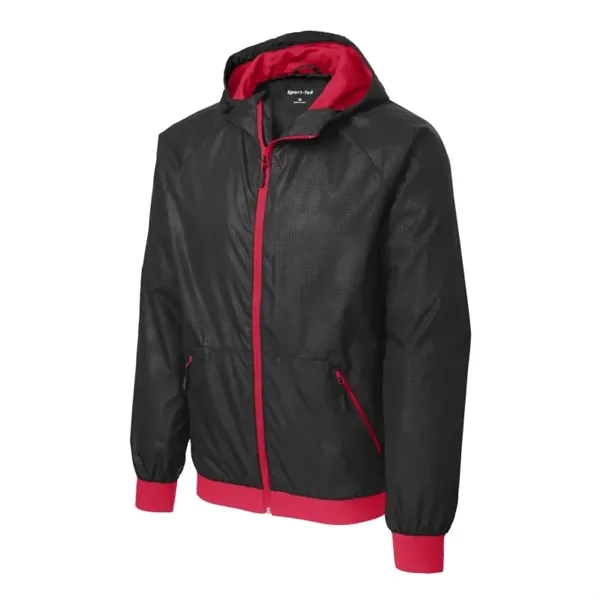 Sport-Tek Embossed Hooded Wind Jacket. - Sport-Tek Embossed Hooded Wind Jacket. - Image 2 of 6