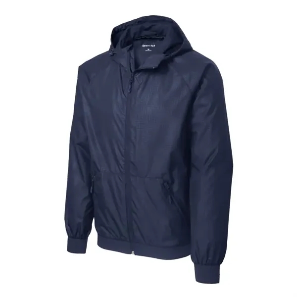 Sport-Tek Embossed Hooded Wind Jacket. - Sport-Tek Embossed Hooded Wind Jacket. - Image 5 of 6