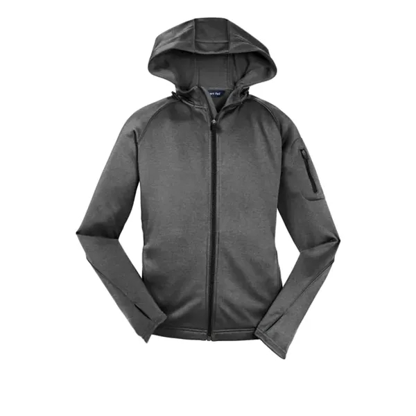 Sport-Tek Women's Tech Fleece Full-Zip Hooded Jacket. - Sport-Tek Women's Tech Fleece Full-Zip Hooded Jacket. - Image 2 of 5