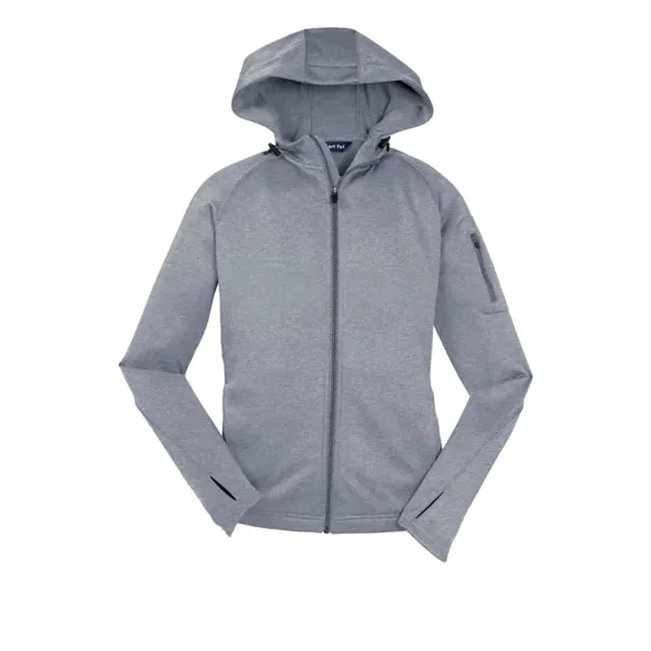 Sport-Tek Women's Tech Fleece Full-Zip Hooded Jacket. - Sport-Tek Women's Tech Fleece Full-Zip Hooded Jacket. - Image 3 of 5