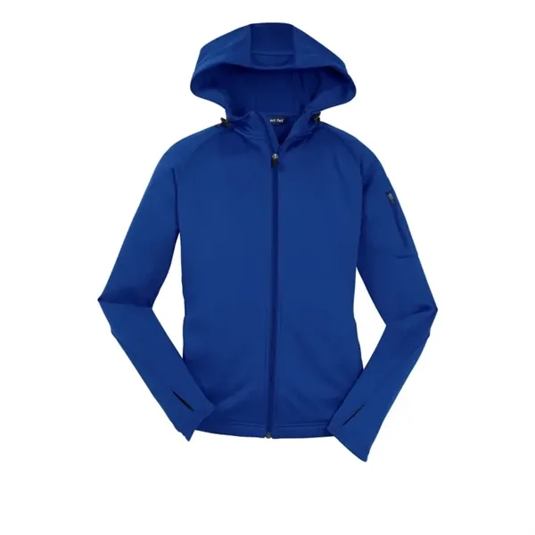 Sport-Tek Women's Tech Fleece Full-Zip Hooded Jacket. - Sport-Tek Women's Tech Fleece Full-Zip Hooded Jacket. - Image 5 of 5