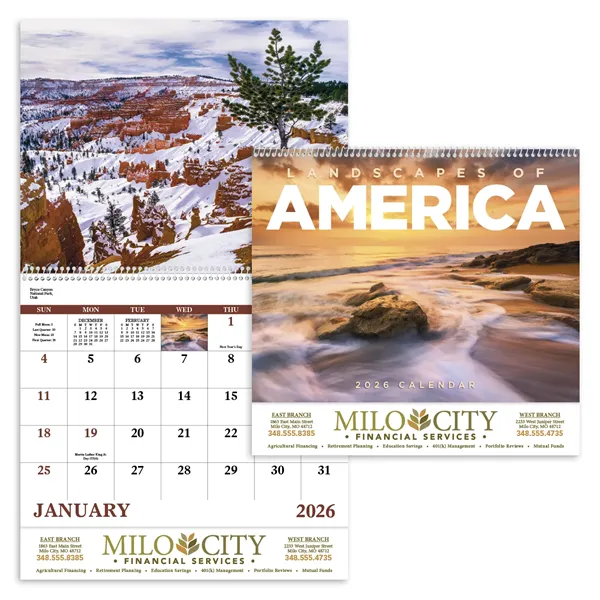 Good Value™ Landscapes of America - Spiral Calendar - Good Value™ Landscapes of America - Spiral Calendar - Image 0 of 1