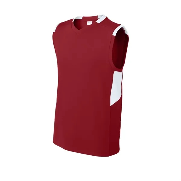 Sport-Tek Youth Club Sleeveless V-Neck - Sport-Tek Youth Club Sleeveless V-Neck - Image 2 of 7