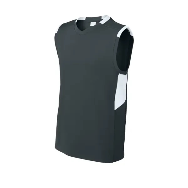 Sport-Tek Youth Club Sleeveless V-Neck - Sport-Tek Youth Club Sleeveless V-Neck - Image 3 of 7